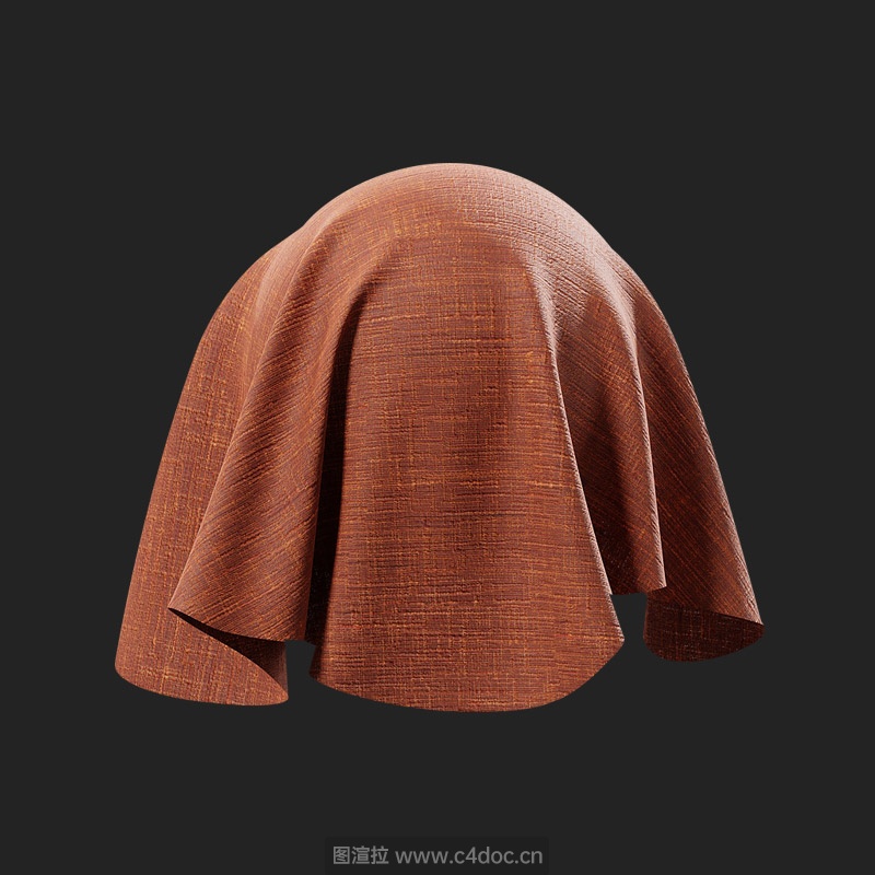 棉麻布料纹理纺织物贴图橘色布料贴图布料材质贴图