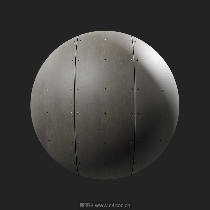 灰色金属板材质铆钉金属板贴图