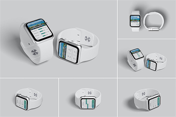 苹果智能手表Watch样机PSD贴图样机ps样机素材