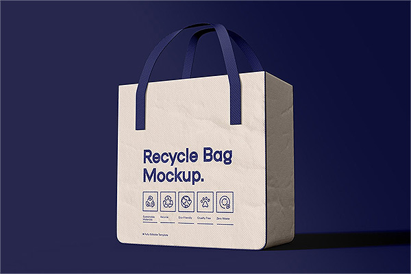 环保购物袋品牌设计样机PSD贴图样机PS智能样机素材
