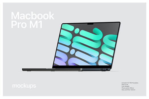 Macbook Pro笔记本电脑样机PSD贴图样机PS样机素材