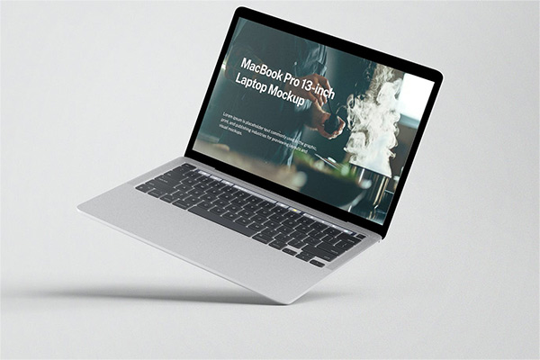 MacBook Pro 13英寸笔记本电脑样机PSD贴图样机ps样机素材