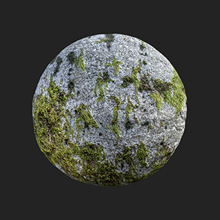 风化粗糙苔藓灰白色岩石