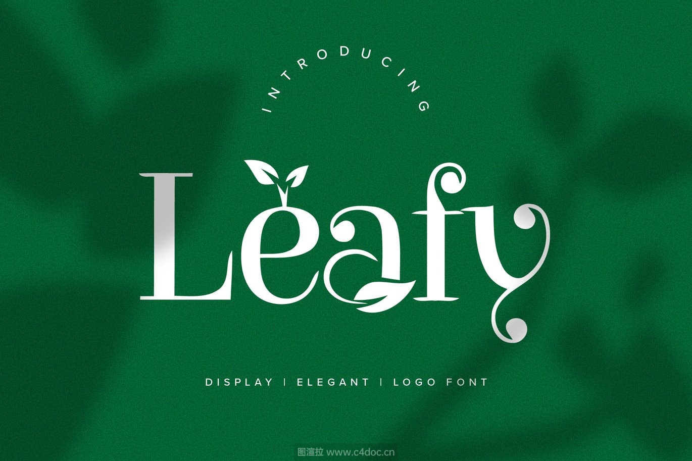 树叶英文字体-Leafy适合LOGO设计字体