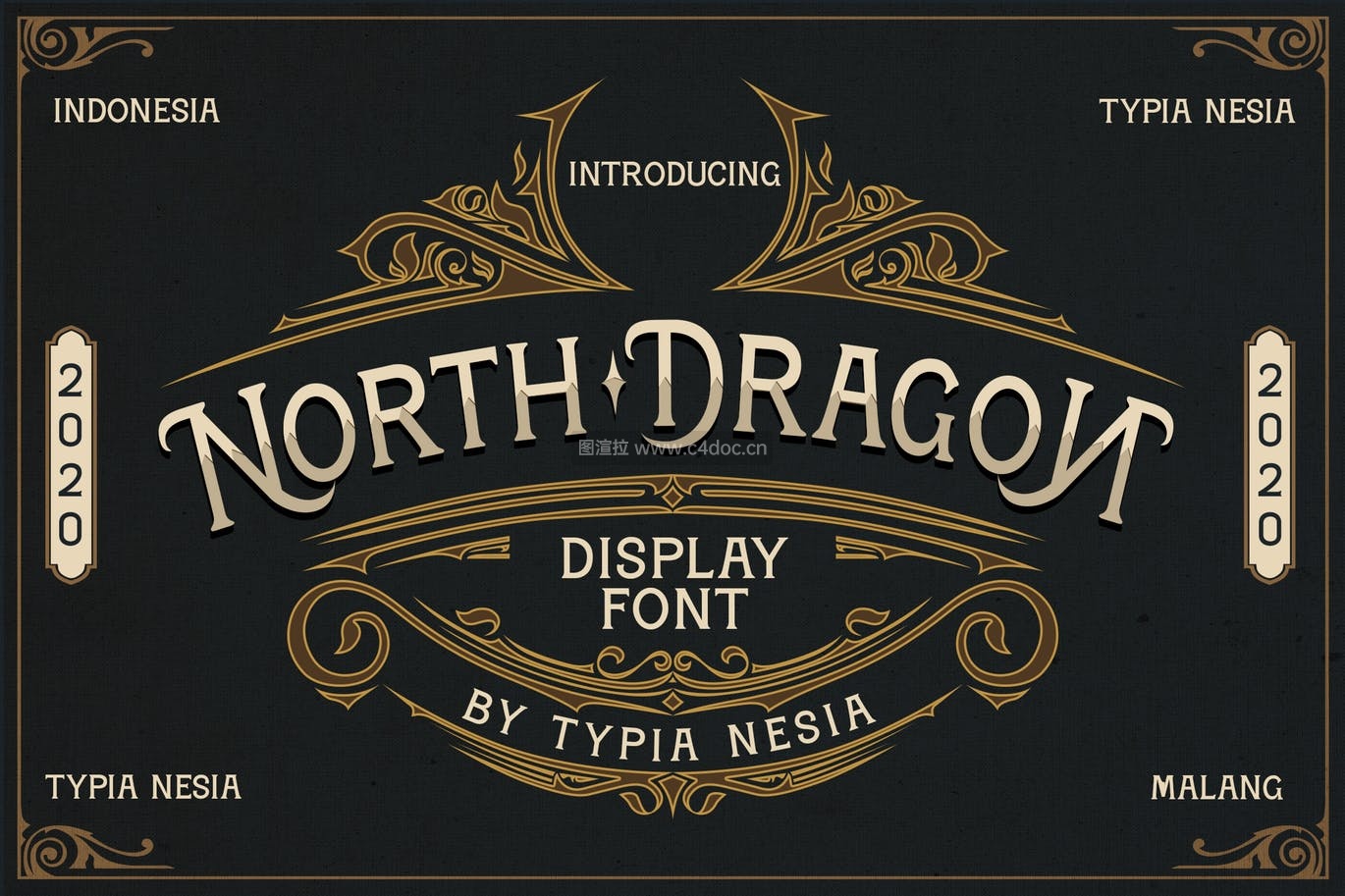 north-dragon-欧式奢华红酒包装英文字体