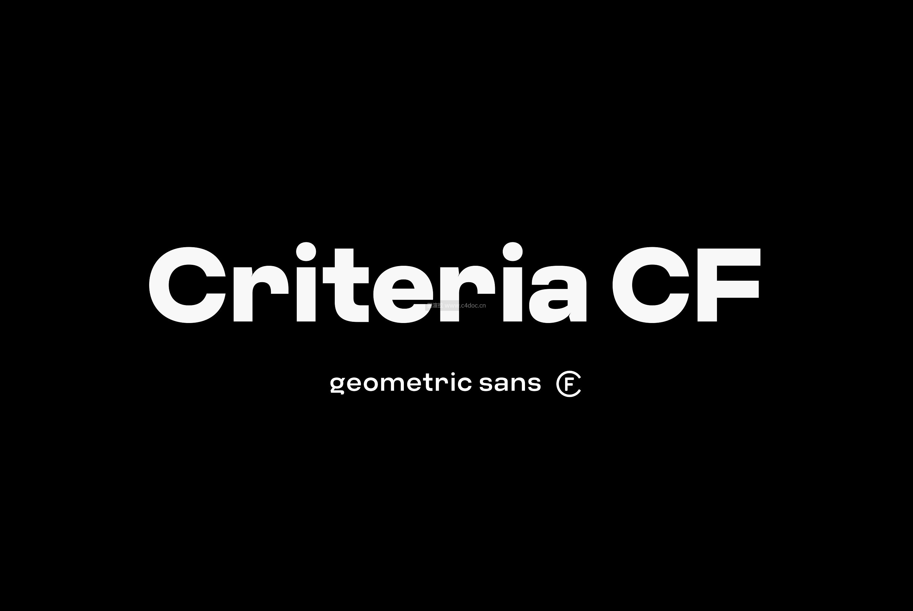 一款实用无衬线设计字体-Criteria CF英文字体下载