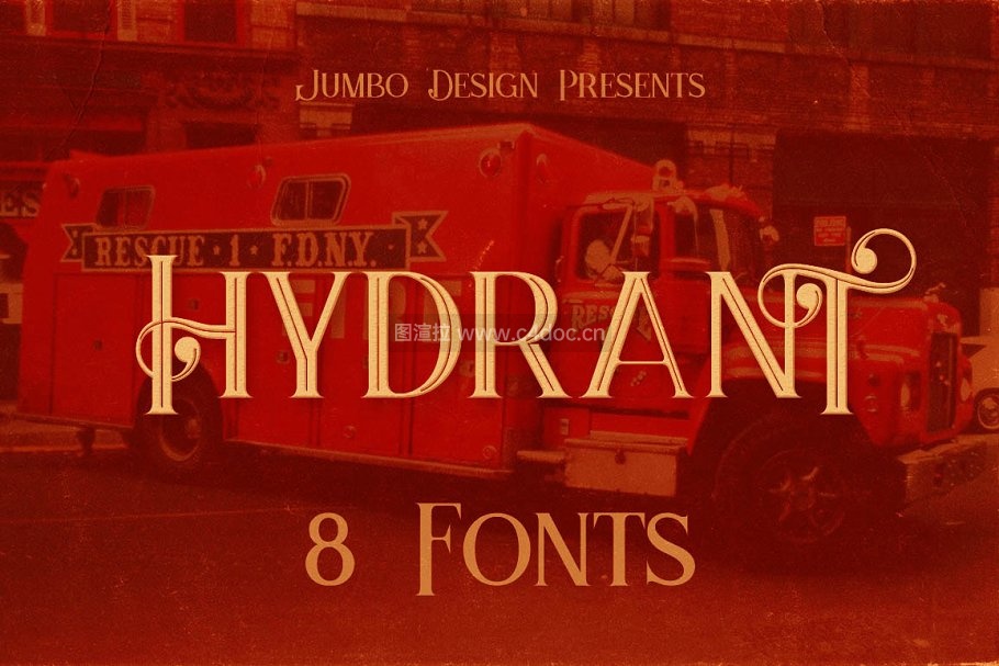 经典复古风格字体 Hydrant-8 Vintage Style Fonts