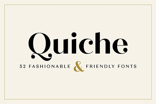 Quiche Font Family时尚衬线字体 OTF格式下载