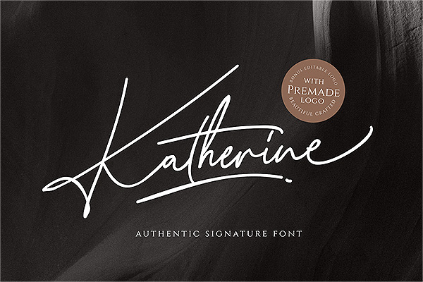 Katherine Signature Font-无衬线签名手写体英文字体OTF,TTF,AI格式下载