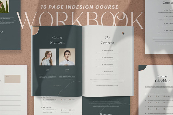 时尚高端课程工作簿品牌手册画册宣传册设计模板