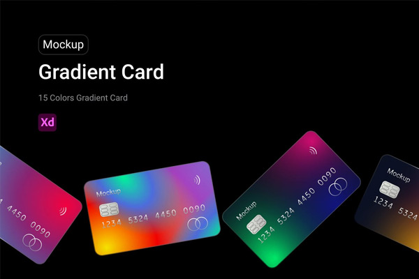 银行卡会员卡VIP卡芯片卡信用卡名片VI设计样机展示样机XD格式下载