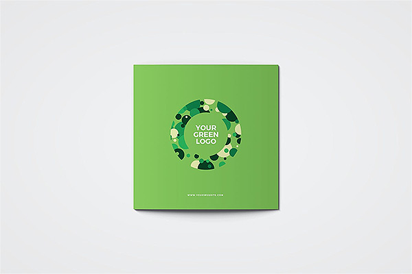 简约生态绿色三折页设计模板