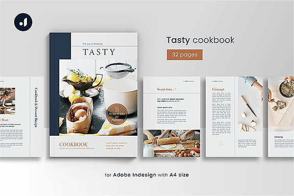 食品菜谱菜单品牌手册宣传画册设计模板