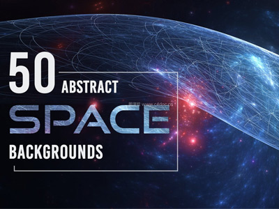 50个震撼抽象高科技光效宇宙空间背景星空背景HDR素材下载