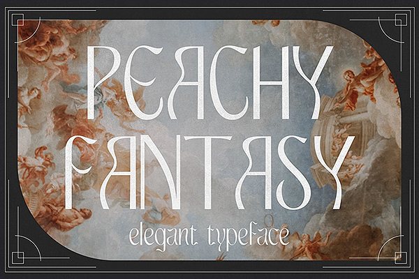 Peachy Fantasy Font-复古艺术运动风格海报排版标题英文字体OTF,TTF格式下载