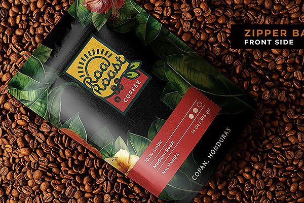 品牌咖啡豆包装设计展示场景样机PSD贴图样机PS样机素材
