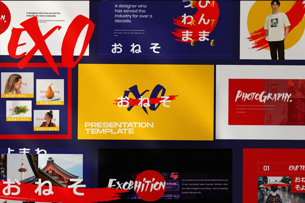 日本商业创意潮流Google Slides谷歌幻灯片演示模板（pptx）