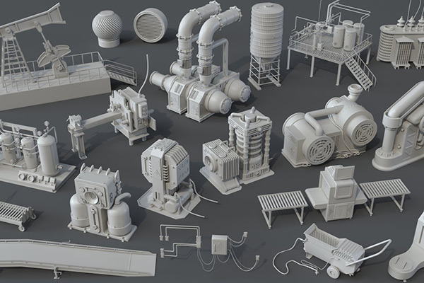 20种工业机械工厂模型下载20 pieces factory units