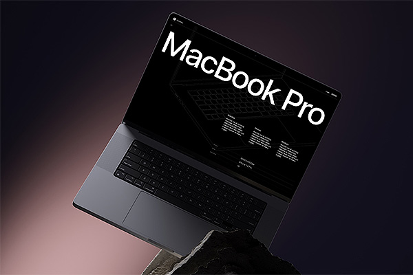 16款高级苹果MacBook 16 Pro笔记本电脑网页UI界面设计展示PS贴图样机模板 B-Mockups MacBook 16 Pro