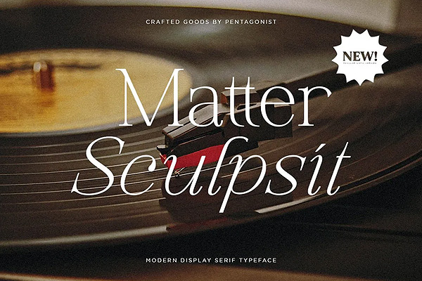 Matter Sculpsit Font-复古优雅纤细海报标题设计衬线英文字体OTF,TTF格式下载