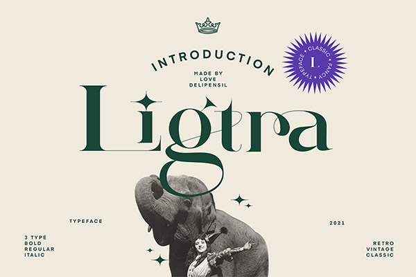 Ligtra Font-现代优雅I衬线英文字体Ligtra Font