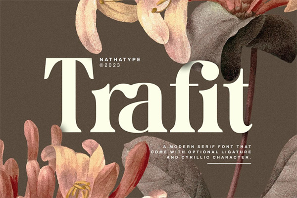 Trafit-时尚衬线字体