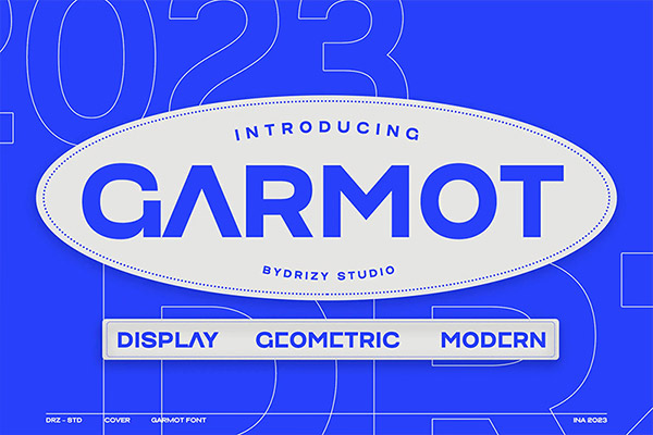 Garmot-现代几何工业个性设计无衬线英文字体OTF格式下载