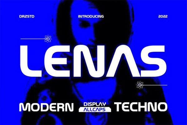 Lenas-未来科幻海报标题无衬线英文字体OTF下载