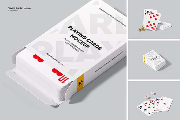 扑克牌设计VI包装样机展示