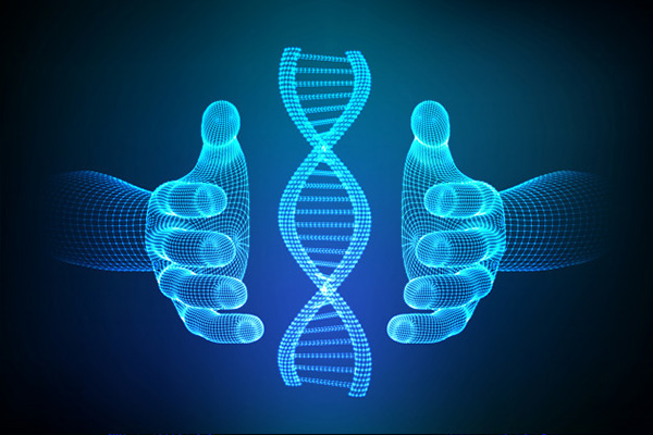 DNA分子结构生物科技矢量背景EPS下载