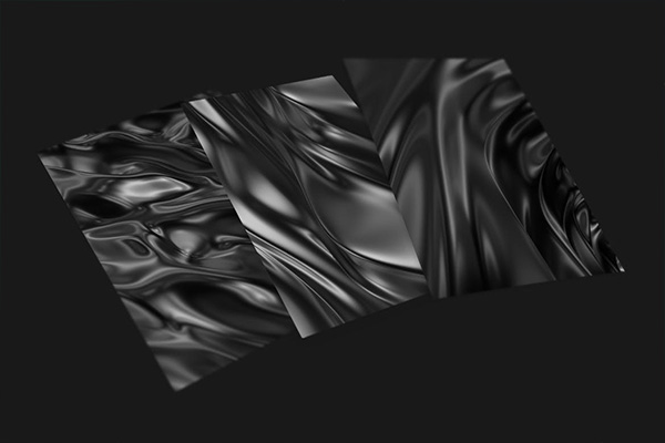 10张科技抽象3D质感波纹渲染图背景素材下载