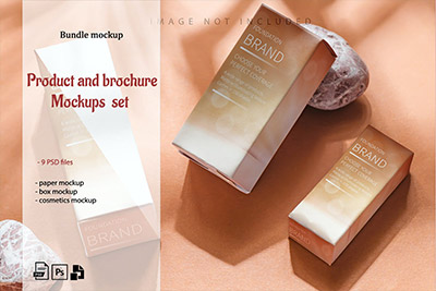 化妆品护肤品产品包装样机展示模型