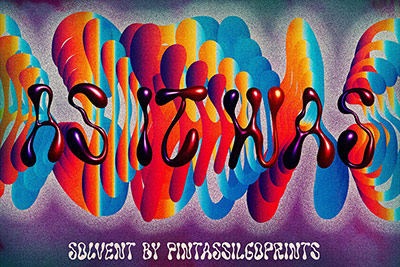 Solvent Family-2 Liquid Fonts流体液体粘稠迷幻酸性专辑封面海报标题设计英文字体