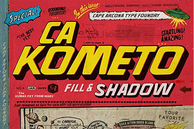 CA Kometo Font Family-欧式复古漫画风立体大写斜体英文字体