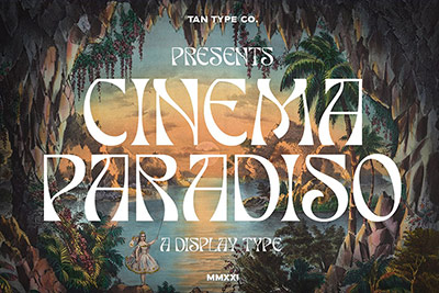 TAN Paradiso Font-复古怪诞艺术酸性海报标题字设计英文字体安装包