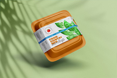 塑料食品包装容器设计样机plastic food container mockup