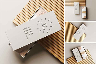 礼品饰品产品包装纸盒设计样机展示贴图模板素材 Gift Box Mockup