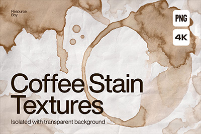 100款4K高清咖啡色水渍污渍PNG免抠图背景图片设计素材包