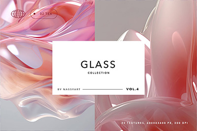 32款清新时尚3D质感玻璃流体液体背景图片素材下载