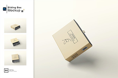 简约礼品盒包装设计VI样机展示