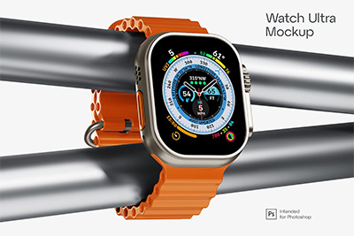 Apple Watch Ultra样机展示PSD下载
