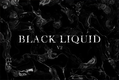 15款黑色液体流体背景图片素材