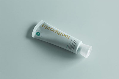 牙膏软管包装罐外观设计贴图PSD样素材