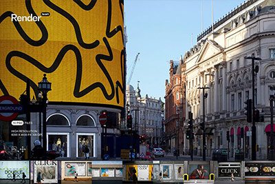 10款欧美城市街头商场墙体广告牌海报招贴设计展示PS样机
