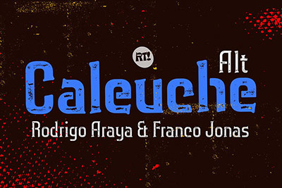 Caleuche Alt Font Family-复古恐怖万圣节漫画海报杂志标题logo设计衬线英文字体下载