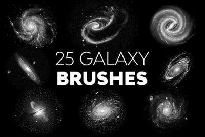 25款星空银河系宇宙PS笔刷