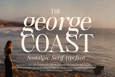 George Coast Nostalgic Font复古优雅女性化衬线英文字体安装包素材