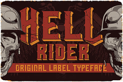 Hell Rider Label Font地狱骑士标签字体英文字体安装包