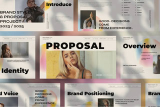 简约品牌营销策划演示文稿设计ppt模板 Abran Brand Proposal Powerpoint Template