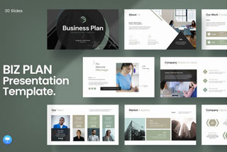 商业计划演示文稿模板图文排版设计Keynote模板 Business Plan Presentation Template